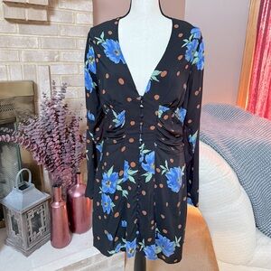 FREE PEOPLE Date Night Mini Dress - Moonlight Combo